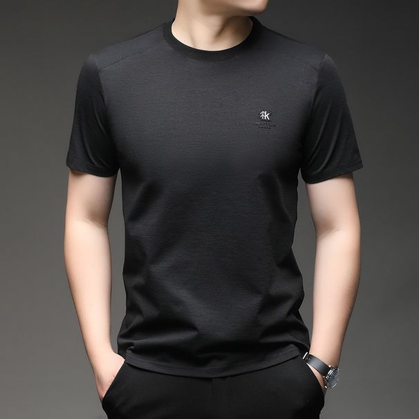 Men's Clothing Bamboo Cotton Raglan Casual Short Sleeved T Shirt Men Summer New Round Neck Casual Breathable Men's T Shirt_viptrois.com