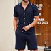 Cross-border Men's Clothing, European And American Business And Leisure Knitted Sweater Two-piece Set, Ice-cool Silk Knitted Polo Sweater Set SY0197_viptrois.com