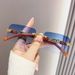 New Rimless Leopard Sunglasses, High-end Fashion Sunglasses, Men's And Women's Driving Out Sunglasses_viptrois.com