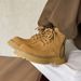Men's Shoes Men's Martin Boots New Genuine Leather Work Boots Retro Distressed High Top Boots Trendy Thick Sole Heightening Big Yellow Boots_viptrois.com