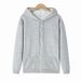 Men's Clothing Zippered Cardigan Hooded Sweatshirt Loose Plus Velvet Thickened Fashion Trend Simple Casual Sweatshirt Jacket_viptrois.com