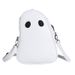 Spooky Ghost Crossbody Bag For Halloween - Trendy PU Shoulder Bag With Zipper Pocket, Stylish Unisex Accessory For Daily Outfits _viptrois.com