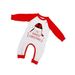 Christmas Santa hat alphabet plaid Christmas family suit printed home clothes pajamas_viptrois.com