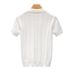 Men's Clothing Half Zip Polo Shirt Knitted Lapel Short Sleeved T Shirt Ice Silk Summer Breathable Tops_viptrois.com
