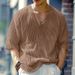 2025 Summer New Mid Sleeve Pit Striped Sweater Elastic Casual Loose V Neck T Shirt_viptrois.com