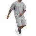 Men's Clothing Summer New Fashion T Shirt Workwear Shorts Casual Sports Suit Men_viptrois.com