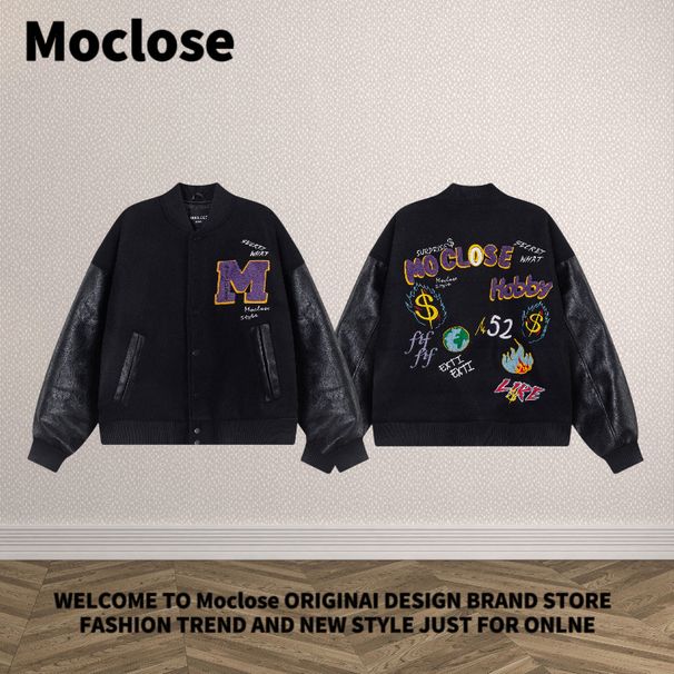 Men's Clothing Street Autumn And Winter Outdoor Loose Cotton Warm Men And Women Baseball Jacket Couple Coat_viptrois.com