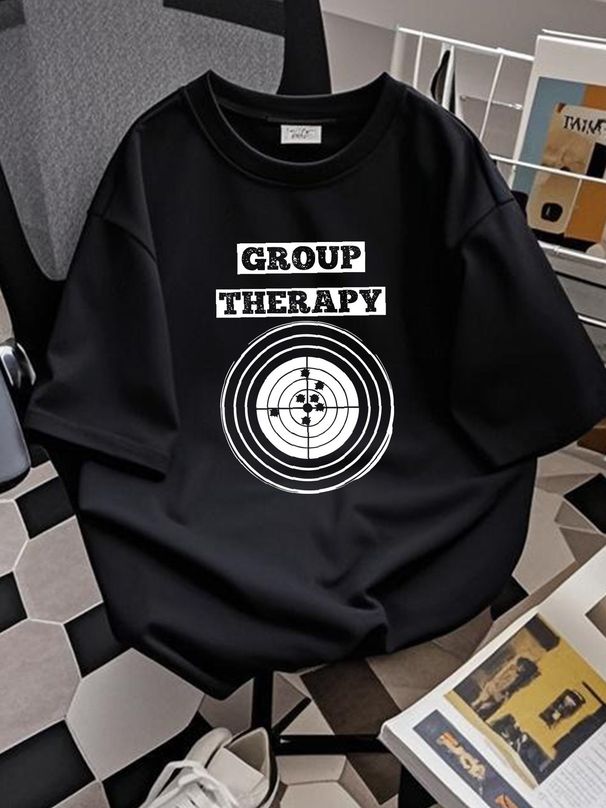 Group Therapy T Shirt 2nd Amendment Gun Laws Rights T-shirt Shooting Range Shirt Top For Everyday Wear Stretched Slightly Streetwear Fashion_viptrois.com
