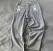 Men's Clothing Trendy Handcuffs Embroidered Cropped Jeans Loose Straight Casual Skateboard Pants_viptrois.com