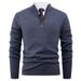 Pure 2025 Foreign Trade High-Quality Autumn Winter New Men's Thickened Half-Zip Sweater Jacquard Knitwear_viptrois.com