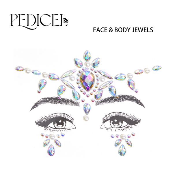 Halloween Edm Electronic Music Festival Face Stickers Eyebrow Stickers Diamond Resin Diamond Carnival Diamond Stickers Masquerade Face Decoration_viptrois.com