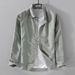 Men's Linen Short-Sleeve Shirt – Korean-Inspired Relaxed Fit, Casual Summer Overshirt (M-5XL, 6 Colors)_viptrois.com