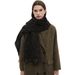 Unisex Shawl shawl with flower scarf in solid color_viptrois.com