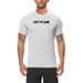 JUST GYM Men's Skinny Short Sleeve T-Shirt Summer Bodybuilding Running Outdoor Sports Bottom Shirt High Elastic Breathable Tide_viptrois.com