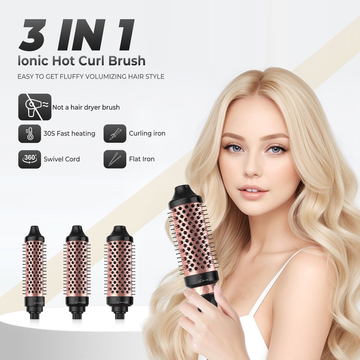 3-in-1 Iron Negative Ion Care Electric Curling Fluffy Hot Air Comb Women's Hair Curler_viptrois.com