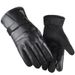 Gloves Men's Winter Touch Screen Leather Gloves Warm Cold Protection Plus Velvet Thick Cotton Gloves Outdoor Riding Battery Vehicle Gloves_viptrois.com