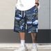 Men's Summer Capri Shorts Loose Fit Multi Pocket Sports Casual Cargo Pants Drawstring Waist Stylish Versatile_viptrois.com