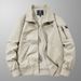 Vintage-Inspired MA-1 Flight Jacket – Slim-Fit Cotton Bomber With Stand Collar (Khaki/Army Green/Beige/Black)_viptrois.com