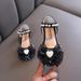 Autumn 2024 new girls princess girls small and large children pearl princess shoes leather shoes_viptrois.com