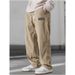 Men's Retro Casual Pants – Loose Fit Straight Leg Workwear Trousers, Streetwear Essentials For Everyday Comfort_viptrois.com