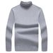 Pure Cotton 230g Thermal Underwear Base Shirt Spring Autumn High Neck Solid Color Long Sleeve T-Shirt Men's Breathable_viptrois.com