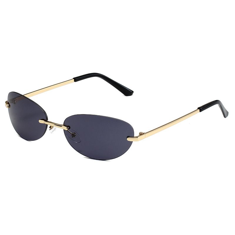 Y2K Oval Sunglasses – Frameless Millennial Retro Glasses For Women & Men (Internet Celebrity Style)_viptrois.com