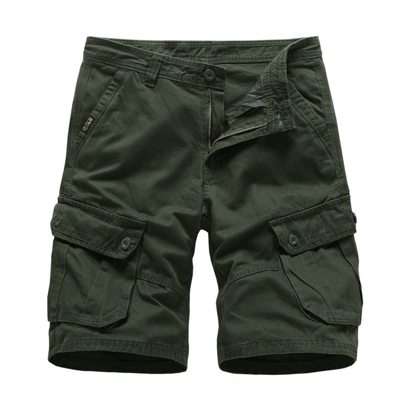 Men's Cropped Trousers Men's Beach Pants Shorts Men's Pure Cotton Work Shorts_viptrois.com