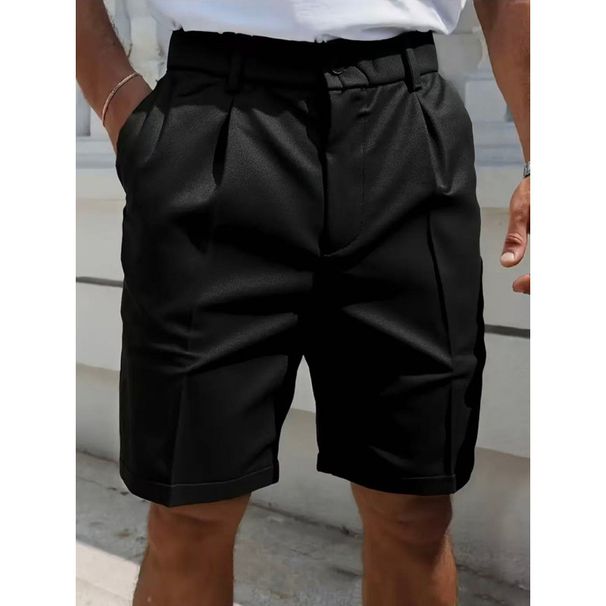 Men's Solid Color Casual Five-Point Pants Slim Fit Straight Leg Business Golf Sports Shorts Summer_viptrois.com