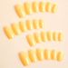 24 Pieces Of Pure Color Wearable Nails With Light Yellow Color, Rectangular Wearable Nail Art Pieces, Finished Nail Pieces_viptrois.com
