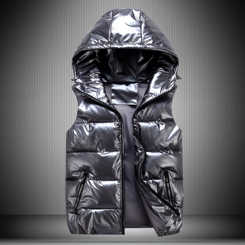 Family Matching Puffer Vests – Shiny Stand Collar Winter Vests For Men & Kids | Trendy Streetwear With Thermal Lining (S-XXXXL)_viptrois.com