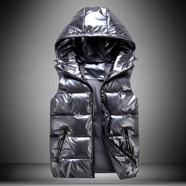 Family Matching Puffer Vests – Shiny Stand Collar Winter Vests For Men & Kids | Trendy Streetwear With Thermal Lining (S-XXXXL)_viptrois.com