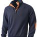 Men's Checkered Stand Collar Button-Up Sweatshirt Long Sleeve Casual Pullover Wrinkle-Free Polyester Slim Fit_viptrois.com