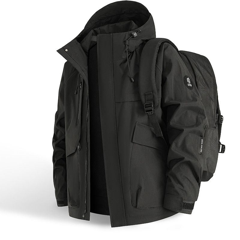 Men's Clothing Jacket Men's Mountaineering Clothing 2025 New Men's Workwear Spring And Autumn Windproof Waterproof Trendy Jacket Men's Clothing_viptrois.com