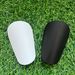 Mini Football Shin Guards 2-Pack (Black & White) - Small Size 8x5cm & 10x6cm - Lightweight Protective Gear For Youth & Kids Soccer Training_viptrois.com