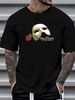 Vintage Men's T-Shirt Phantom Of The Opera Dated 1986 Size Small Black Stretched Fashion Versatile Soft Stylish Summer Top For Everyday Wear_viptrois.com