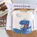 Boys' Summer Outfit 2025 New Style Children's Stylish Short Sleeved Shirt Shorts Two-piece Set For Boys' Baby_viptrois.com
