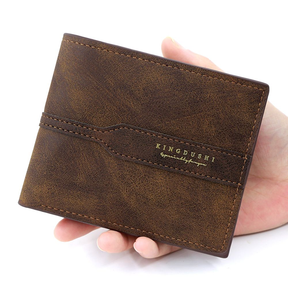 Wallet Card Cases New Retro Open Multi Card Wallet Short Men's Zipper Wallet Bag Men's Money Coin Clip Walle_viptrois.com