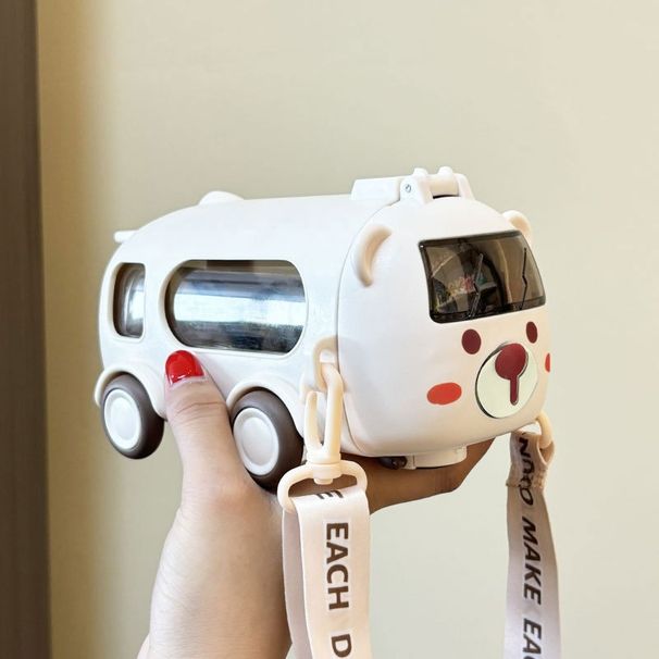 Kindergarten Excavator Plastic Cup Cartoon Excavator Plastic Straw Cup Children's Toy Car Student High Value Water Cup_viptrois.com