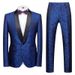 Men's Clothing Groom Wedding Dress Cloth Embroidery Color Matching Suit Two Piece Suit_viptrois.com