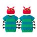 0 3 Years Old Baby Summer New Short Sleeved Cartoon Shape Baby Clothes Caterpillar Shape With Hood Top_viptrois.com