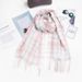 Unisex Flowsu color double-sided plaid scarf women's thick bib shawl_viptrois.com