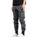 Men's Clothing Casual Pants Multi Pocket Solid Color Loose Cuff Workwear Trousers_viptrois.com