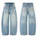 Men's Vintage High Street Distressed Jeans – Retro Straight-Leg Denim Pants With Whiskering (S-2XL)_viptrois.com