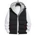 Men's Hooded Vest Jacket For Autumn Winter, Casual Sleeveless Zip-Up Waistcoat, Lightweight Sports Outerwear Side Pockets Polyester Blend (Black_viptrois.com