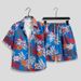 Men's Clothing Style Retro Short Sleeved Floral Shirt Men's Hawaii Thailand Sanya Seaside Vacation Couple Shorts Beach Suit Suit_viptrois.com