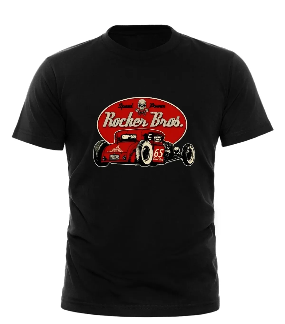 ROCKER BROS SPEED SHOP T-Shirt Mens Womens Tees Top T Shirt Mens Womens Tees Top CLOTHING 100% COTTON RAT ROD HOT ROD_viptrois.com