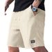 Men's Clothing Men's Summer Waffle Casual Shorts Drawstring Elastic Waist Loose Fit Beach Shorts With Pocket Five Point Pants_viptrois.com
