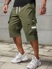 Men's Lightweight Straight Leg Cargo Shorts - Breathable Polyester Summer Casual Mid-Length Pants For Active Lifestyles (Black, Army Green,_viptrois.com