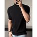Men's Clothing British Business Slim Solid Color Inner Bottoming Shirt Ice Silk Summer_viptrois.com