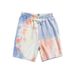 Men's Clothing summer ins trendy street tie dye sports shorts men's hip hop drawstring loose distressed casual shorts_viptrois.com